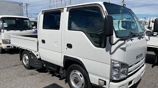 Isuzu ELF Double Cabin Flat Bed Truck  Made in Japan [upl. by Elaen405]