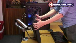 HardwareInfo  Ergotron LX Desk Mount LCD Arm demonstration [upl. by Anaehr316]