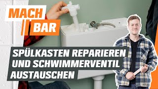 Spülkasten reparieren und Schwimmerventil austauschen  OBI [upl. by Ekle616]