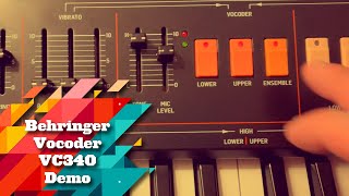 Behringer VC340 Vocoder Demo and Review [upl. by Imeka]