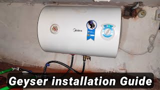 Media Geyser Installation  Water heater installation  Media water geyser install  geyser fitting [upl. by Zanas133]