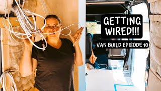 PREWIRING Our Van Build  INSTALLING Wheel Well Boxes amp Lower Walls [upl. by Aitak]