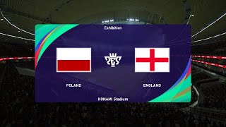 Poland U18 vs England U18 15112024 U18 Friendly PES 2021 [upl. by Enialed782]