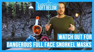 Dangerous Full Face Snorkel Masks  How to avoid them  Snorkel Advice [upl. by Stephens]