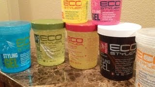 Natural Hair The Complete EcoStyler Gel Review All Colors [upl. by Airetahs]