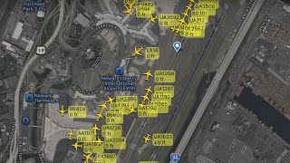 Live Air Traffic Control Radio and ADSB Newark Airport 11112024 [upl. by Randy]