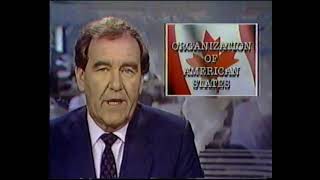 CBC News with Sheldon Turcott  1989  Meech Lake Accord amp Organization of American States [upl. by Noislla]