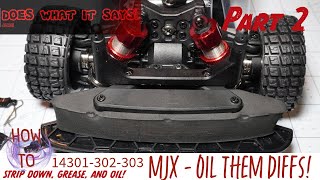 MJX HYPER GO 14301302303 Drivetrain and diff re oil and greased P2 [upl. by Neelyar]