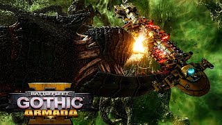 Battlefleet Gothic Armada 2  Tyranids Vs Space Marines  Imperial Navy Gameplay [upl. by Etnuaed]