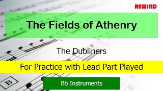 The Dubliners The Fields of Athenry Backing Track Bb Instruments for Practice with Lead Part Played [upl. by Etnoled64]