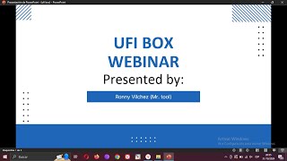 WEBINAR UFI BOX Ronny Vilchez Mr Tool [upl. by Portugal]