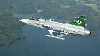 First Brazilian Gripen E completes its first flight [upl. by Veradia251]