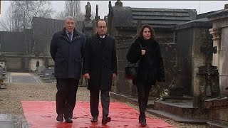 20 ans après la mort de Mitterrand Hollande lui rend hommage à Jarnac [upl. by Stanwin]