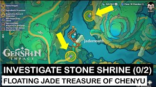 Investigate the Stone Shrine 02  Floating Jade Treasure of Chenyu  Genshin Impact [upl. by Yelrahc]