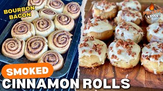 These Smoked Cinnamon Rolls on the Traeger are TOO GOOD to Resist amp Bourbon Brown Sugar Bacon [upl. by Ashelman]