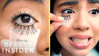 SelfAdhering False Lashes Are Perfect For Beginners [upl. by Ahsietal692]