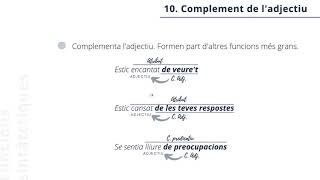 Funcions i pronominalització 10 CN 11 C Adj i 12 C Adv [upl. by Nerot40]