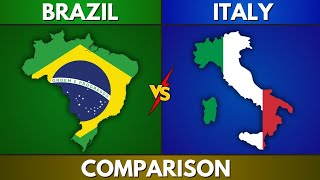 Brazil Vs Italy  Country Comparison [upl. by Hanschen]