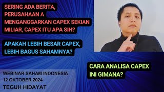 Cara Analisa Saham dari Capexnya [upl. by Harvey]