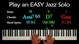 EASY JAZZ PIANO IMPROVISATION 251 in minor [upl. by Millar]