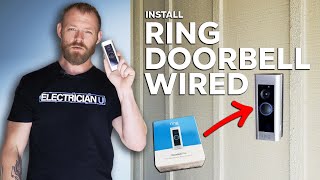 How To Install a Ring Video Doorbell Wired  From an Electrician [upl. by Ihcego]