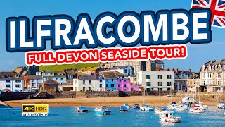 ILFRACOMBE DEVON  Full tour of seaside holiday town from harbour to beach [upl. by Aspia]