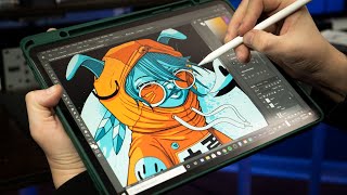 My IPAD PRO just became a DRAWING TABLET for my PC Duet Display Review [upl. by Ahsikrats]