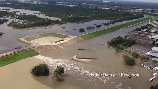 Hurricane Harvey 83117 Aerial Of Addicks amp Barker Dam and Reservoirs In Texas Press Release [upl. by Zitvaa]