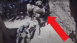 Combat Footage  US Troops Retaliate In Taliban Firefight [upl. by Nimar893]