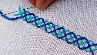 Very Simple And Exciting Embroidery Stitches Beginners New Embroidery Stitch [upl. by Anemij]