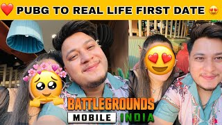 FIRST DATE 💖 PUBG TO REAL LIFE 😍FINALLY I MET IN REAL LIFE 😍❤️ [upl. by Albers]