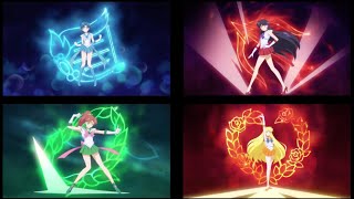 Sailor Moon Eternal Inner Senshi Group Transformation  FULL HD [upl. by Fonville418]