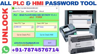 Crack All PLC amp HMI Password  Unlock All PLC amp HMI Password  PLC amp HMI Unlock software Tool plc [upl. by Notfol415]