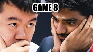 Ding vs Gukesh  GAME 8  FIDE World Chess Championship Match 2024 [upl. by Anrat]