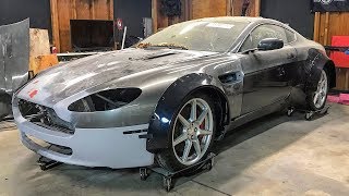 V8 Vantage Pt 7  Fitting Wide Body Panels [upl. by Hultin680]