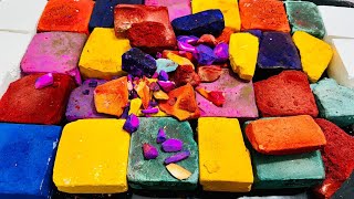 Crispy Soft Fresh Dyed Gym Chalk Crushing  Full Block  ASMR  Crushed by ColourChalk [upl. by Annaliese]