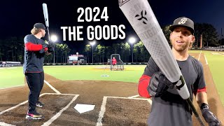 Hitting with the 2024 DEMARINI quotTHE GOODSquot  BBCOR Baseball Bat Review [upl. by Vizza]