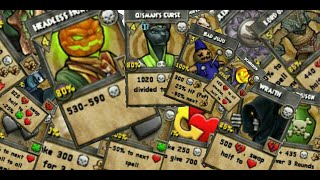 Wizard101 All Learnable Death Spells 1160 [upl. by Blossom]