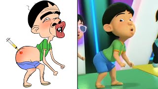 Goyang Upin Ipin Drawing Meme  Upin amp Ipin Kartun Lucu  Part 2 [upl. by Hnamik70]