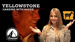 Kevin Costner is the GOAT 🐐 Hanging with Hassie Harrison  Yellowstone  Paramount Network [upl. by Arbmahs]