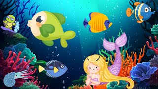 Nap Time Music Preschool and Soothing Water Sounds  Baby Sleep Time and Fish Animation [upl. by Yodlem]