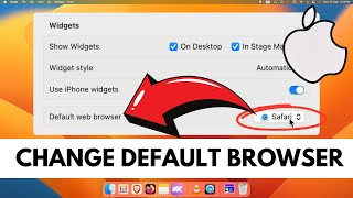 Change Default Browser in Mac  Settings for MacBook Air Pro Max [upl. by Hsilgne]