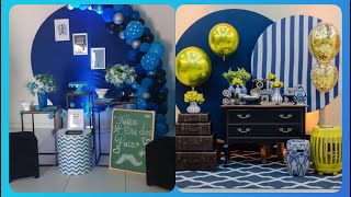 💜 Ideas Decoración de Fiesta en Color Azul para Hombre Adulto  Decoración para Cumpleaños [upl. by Ollopa392]