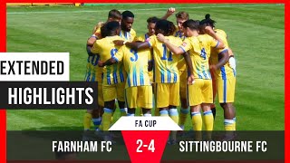 Sittingbourne FC vs Farnham FC FA Cup Extended Highlights [upl. by Notliw]