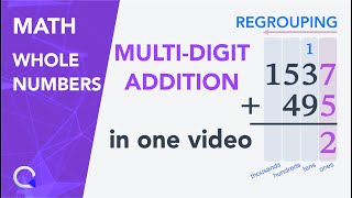 Master MultiDigit Addition in ONE Video with regrouping  carry  Math [upl. by Harias520]