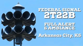 Federal Signal 2T22B  Full Alert  Ambiance  Arkansas City Kansas  52124 [upl. by Yroj349]