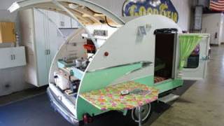 Vintage Teardrop Camper with 1956 Parklane Trim  1993 Bailey Built Unit [upl. by Ecal]