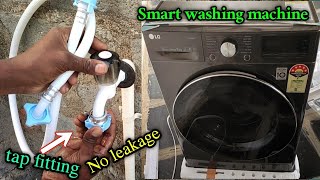 LG 8kg smart washing machinehow to washing machine tap adaptor connection in Telugu [upl. by Levan310]