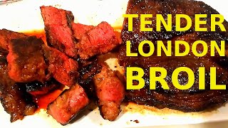 Tender Pan Fried London Broil Steak Recipe No Grill  Cheap Meat tasty easy 10 minutes Recipe [upl. by Yeleak297]