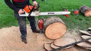 Stihl ms 500i vs husqvarna 395xp [upl. by Armelda]